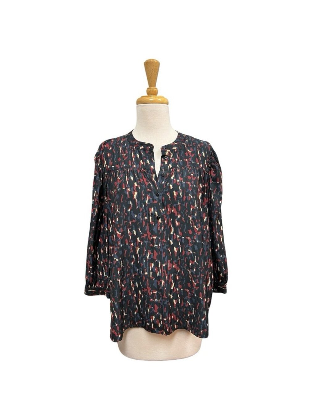 ba&sh Paesie Shirt Size M Medium Printed Blouse